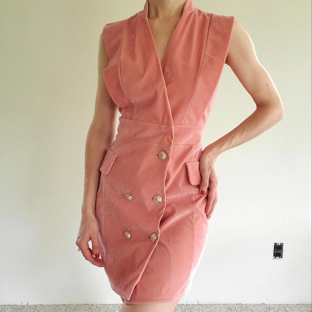 Coctail Dress Pale Pink Blush Size 2 Size S